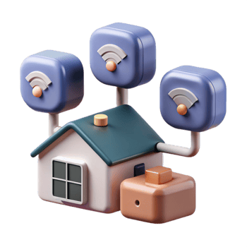 elegant minimalist Connected Home Devices Network Diagram Cutout 4K png