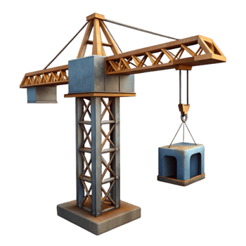 magnificent traditional Construction Crane Silhouette Cutout Transparent Background high resolution png