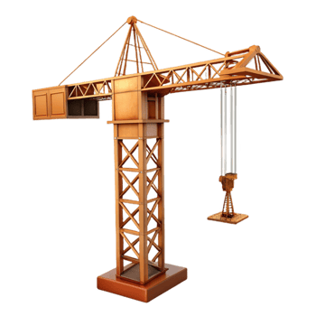 magnificent classic Construction Crane Silhouette Cutout Transparent Background authentic png