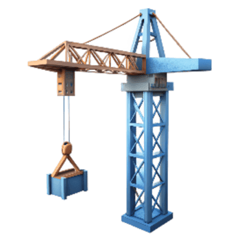 impressive rustic Construction Crane Silhouette Cutout Transparent Background genuine png