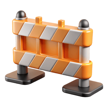 elegant contemporary Construction Site Safety Fence Transparent Background high quality png