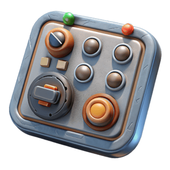 serene traditional Control Panel with Buttons and Dials Transparent Background exclusive png