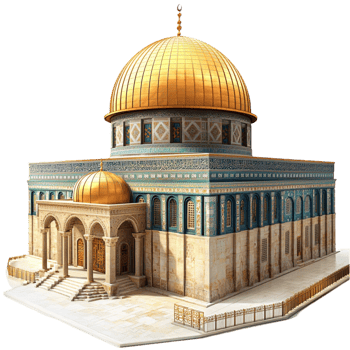 ic golden dome of the Dome of the Rock in Jerusalem png