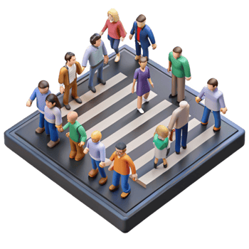 wonderful traditional Crowded Crosswalk Pedestrians Crossing Transparent Background original png