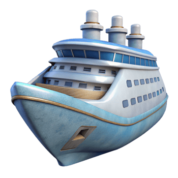 stunning modern Cruise Ship Docked Transparent Background premium png