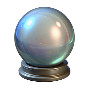 magnificent artistic Crystal Ball with Light Reflections Cutout Isolated exclusive png