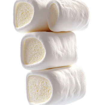 Fluffy white marshmallows stacked in a arrangement png