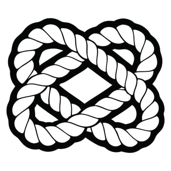Nautical Knot Illustration for Nautical Rope Art vector