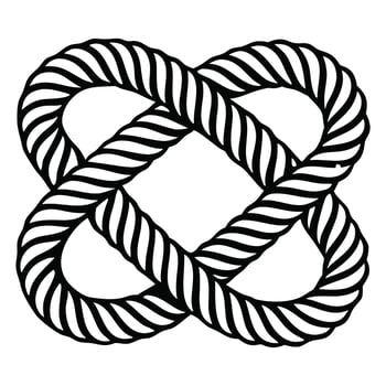 Creative Nautical Knot Art Featuring Rope Illustration vector