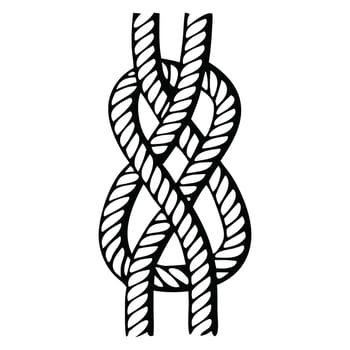 Creative Rope Art Featuring Nautical Knot Illustration vector