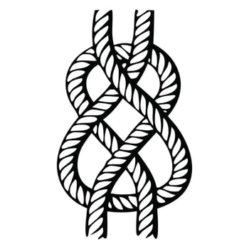Creative Nautical Knot Design for Rope Clipart Use vector