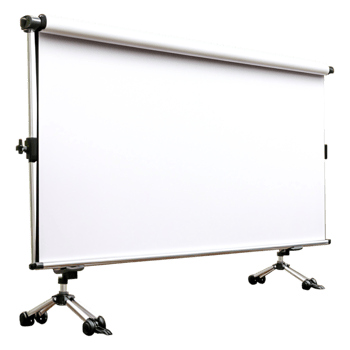 Blank Presentation Projection Screen on Tripod Stand for Events png