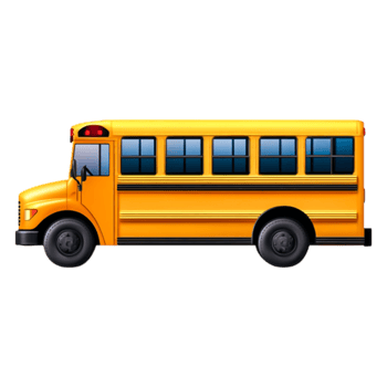 Bright Yellow School Bus Side View for Educational Transportation Theme png