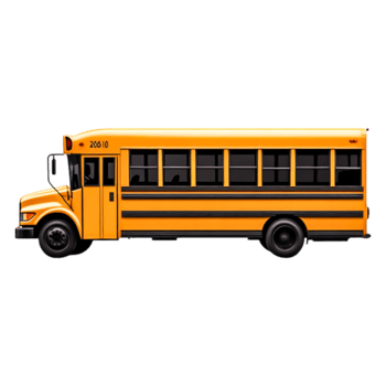 Bright Yellow School Bus Side View for Educational Transportation png