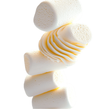 and fluffy marshmallows stacked together with a delicate white texture png