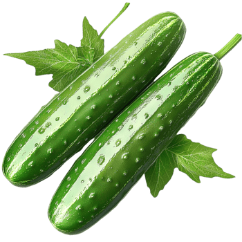 Crisp green cucumbers covered in tiny water droplets for ness png
