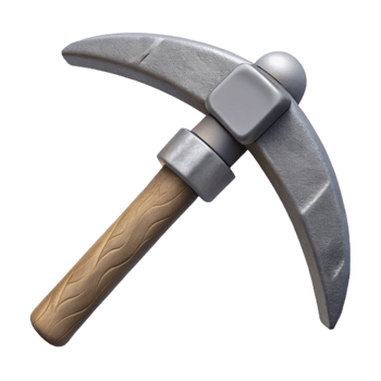 serene abstract Data Mining Methods Icon Gray Pickaxe Cutout high quality png