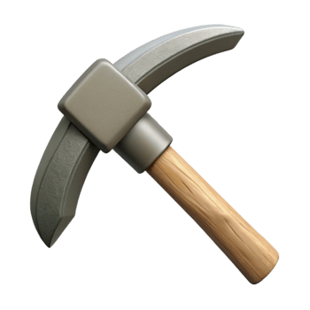 elegant vintage Data Mining Methods Icon Gray Pickaxe Cutout exclusive png