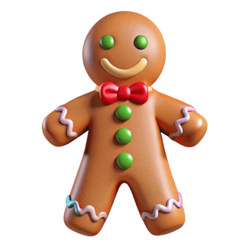 magnificent vintage Decorated Gingerbread Man Christmas Treat Transparent high quality png
