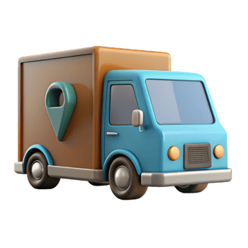 vibrant vintage Delivery Truck Side View Cutout professional png