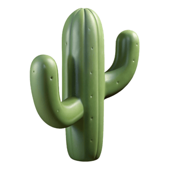 elegant traditional Desert Cactus Silhouette Stark Outline Transparent Background 4K png