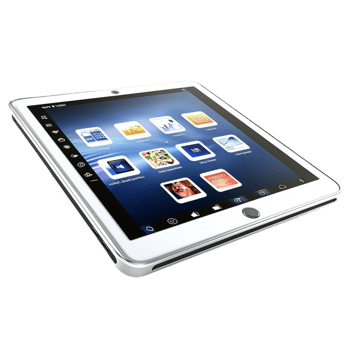 Sleek tablet with a high resolution screen and multiple app s png