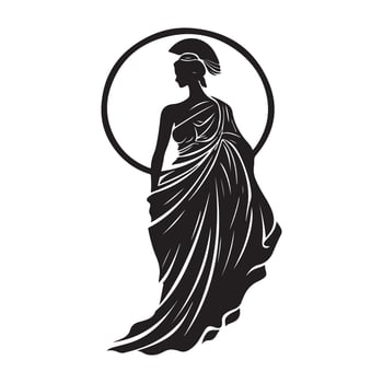 Goddess Athena Greek Cut Out Stock Images vector