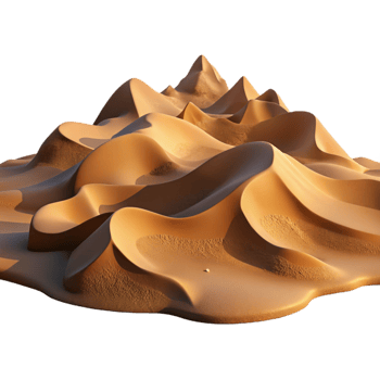 elegant rustic Desert Landscape Isolated with Sand Dunes genuine png
