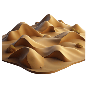vibrant rustic Desert Landscape Sand Dunes Arid Climate Cutout original png