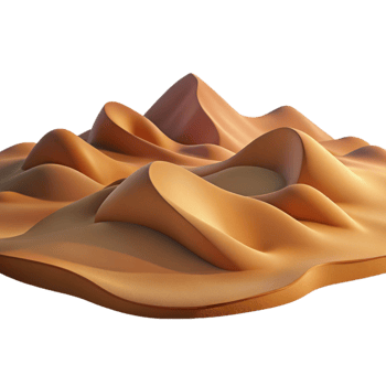 beautiful vintage Desert Landscape Sand Dunes Arid Climate Cutout authentic png