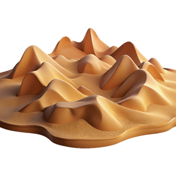 dramatic modern Desert Landscape Sand Dunes Arid Climate Cutout original png