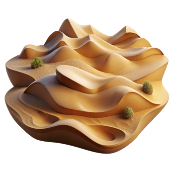 beautiful abstract Desert Landscape Sand Dunes Arid Climate Cutout genuine png