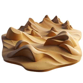 vibrant rustic Desert Landscape Sand Dunes Arid Climate Cutout professional png