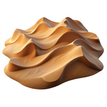 dramatic artistic Desert Sand Dunes Isolated on Transparent Background high resolution png