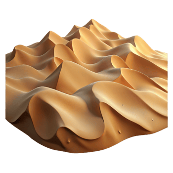 magnificent minimalist Desert Sand Dunes Windswept Texture Isolated on Transparent Background high resolution png
