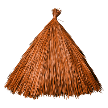 Natural Dry Grass Roof thatched hut for traditional architecture png