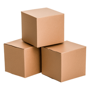 Stacked Brown Cardboard Boxes on for Shipping Use png