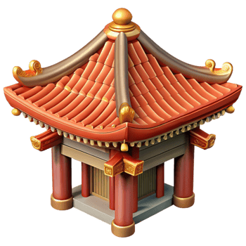 extraordinary vintage Detailed Chinese Temple Roof Ornate Design Transparent high resolution png