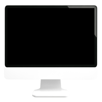 Blank Screen on Modern Desktop Computer with Minimalist Design png