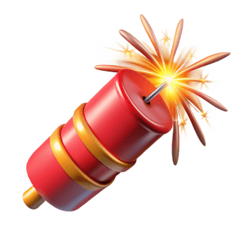 dramatic artistic Diwali Firecracker Exploding Bright Light Isolated premium png