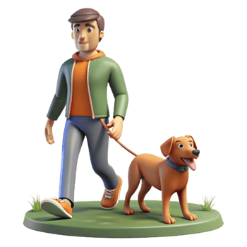 stunning modern Dog Walker City Park Leash Isolated Transparent Background genuine png