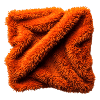 Soft Orange Faux Fur Square Blanket for Cozy Comfort and Style png