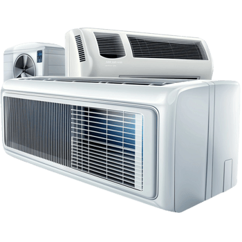 Wall mounted air conditioning unit with vents png