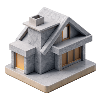 dramatic artistic D Printed House with Modern Design Cutout genuine png