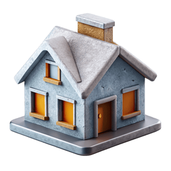 dramatic rustic D Printed House with Modern Design Cutout authentic png