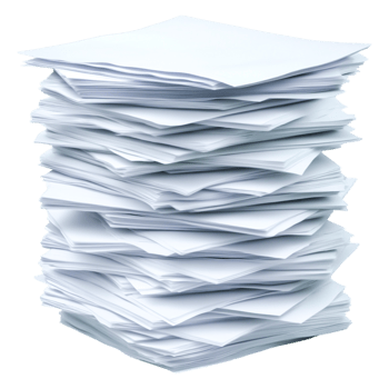 Stacked White Papers Clean Surface for Office Use and Organization png