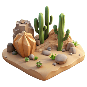 extraordinary creative Drone Image of Desert Landscape with Rock Formations Transparent Background genuine png
