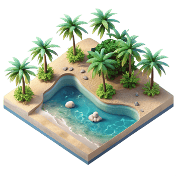 impressive contemporary Drone Image of Tropical Beach with Crystal Clear Water Transparent Background 4K png