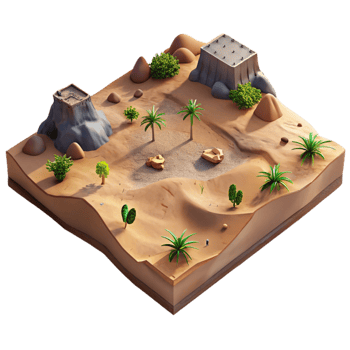 beautiful modern Drone Photo of Desert Landscape at Midday Transparent Background professional png