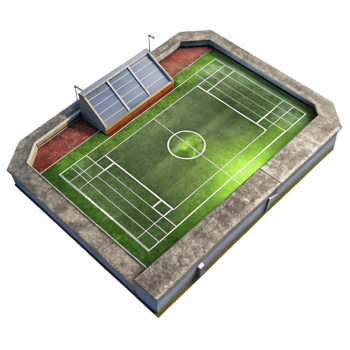 wonderful rustic Drone Photo of Sports Field with Lines Isolated 4K png